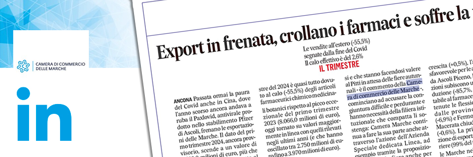 L'export marchigiano frena: i dati del primo trimestre 2024