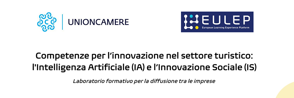 Corso di formazione “Competenze per l’innovazione nel settore turistico: Intelligenza Artificiale e Innovazione Sociale”