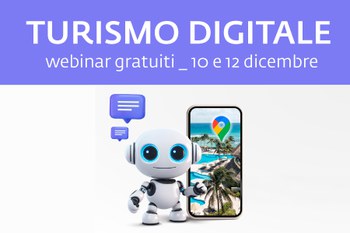 Webinar "TURISMO DIGITALE, strategie, tool, A.I. e sostenibilità "